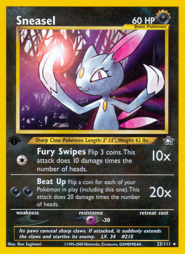 Sneasel (25/111) [Neo Genesis 1st Edition] | Eastridge Sports Cards & Games