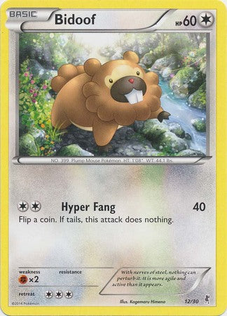 Bidoof (12/30) [XY: Trainer Kit 1 - Bisharp] | Eastridge Sports Cards & Games