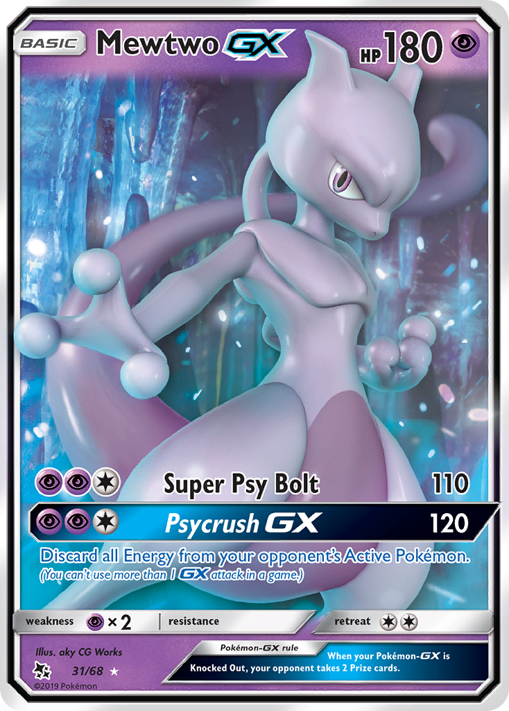 Mewtwo GX (31/68) [Sun & Moon: Hidden Fates] | Eastridge Sports Cards & Games