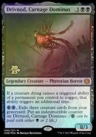 Drivnod, Carnage Dominus [Phyrexia: All Will Be One Prerelease Promos] | Eastridge Sports Cards & Games