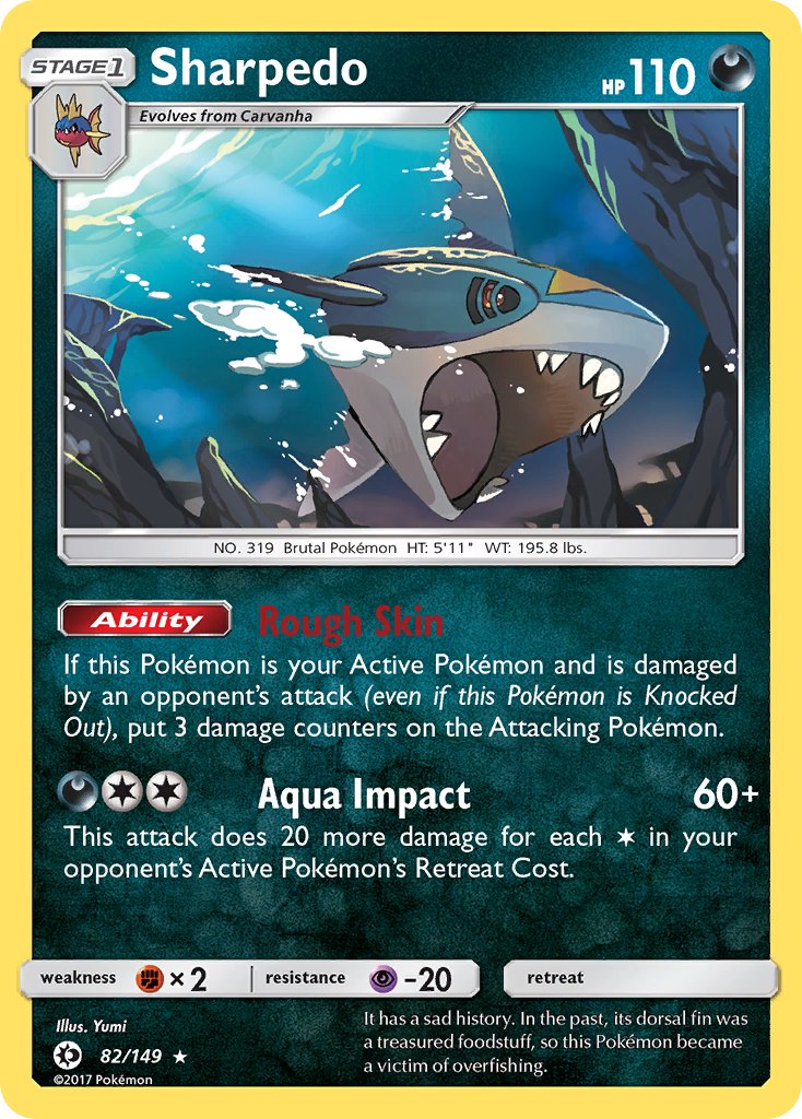 Sharpedo (82/149) (Cosmos Holo) (Blister Exclusive) [Sun & Moon: Base Set] | Eastridge Sports Cards & Games