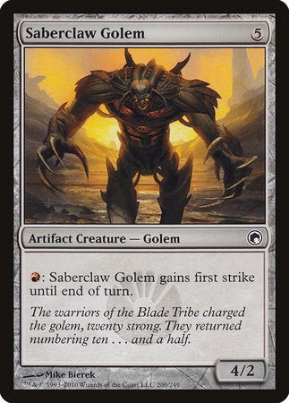 Saberclaw Golem [Scars of Mirrodin] | Eastridge Sports Cards & Games