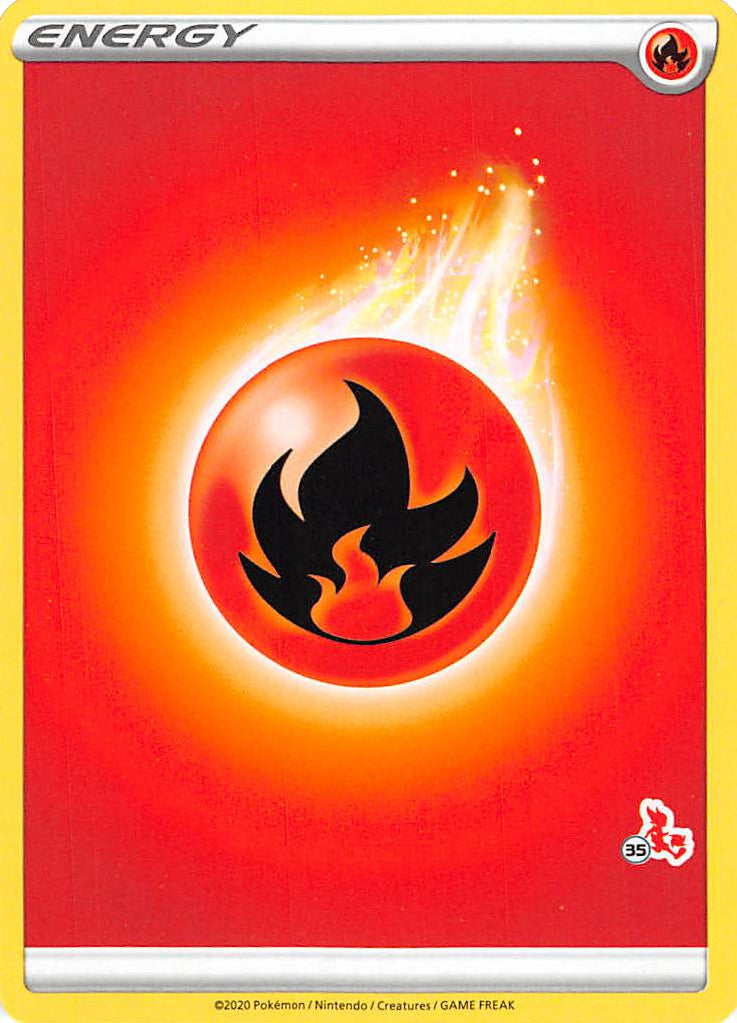 Fire Energy (Cinderace Stamp #35) [Battle Academy 2022] | Eastridge Sports Cards & Games