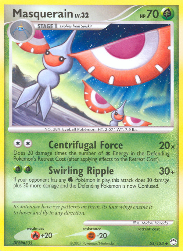 Masquerain (55/123) [Diamond & Pearl: Mysterious Treasures] | Eastridge Sports Cards & Games