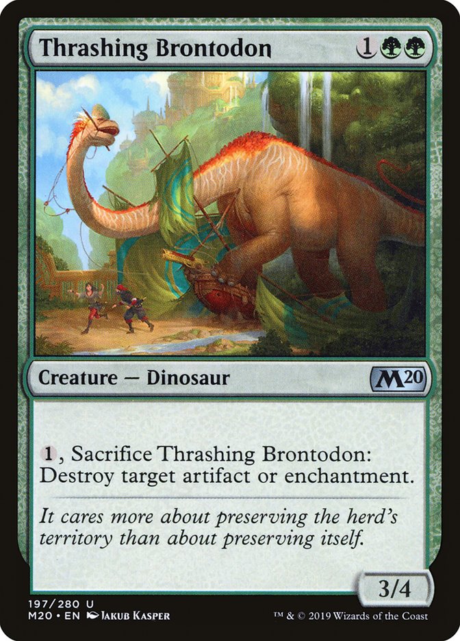 Thrashing Brontodon [Core Set 2020] | Eastridge Sports Cards & Games