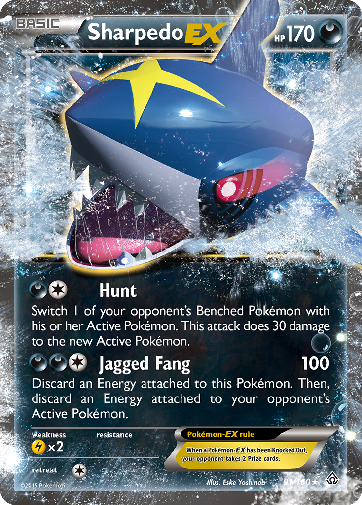 Sharpedo EX (91/160) [XY: Primal Clash] | Eastridge Sports Cards & Games