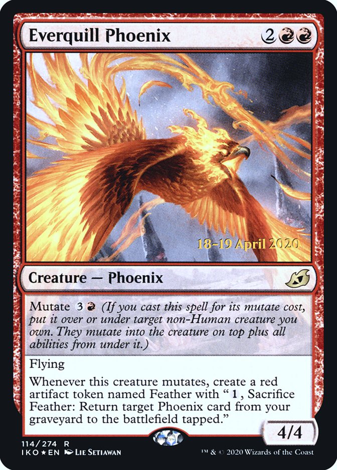 Everquill Phoenix  [Ikoria: Lair of Behemoths Prerelease Promos] | Eastridge Sports Cards & Games