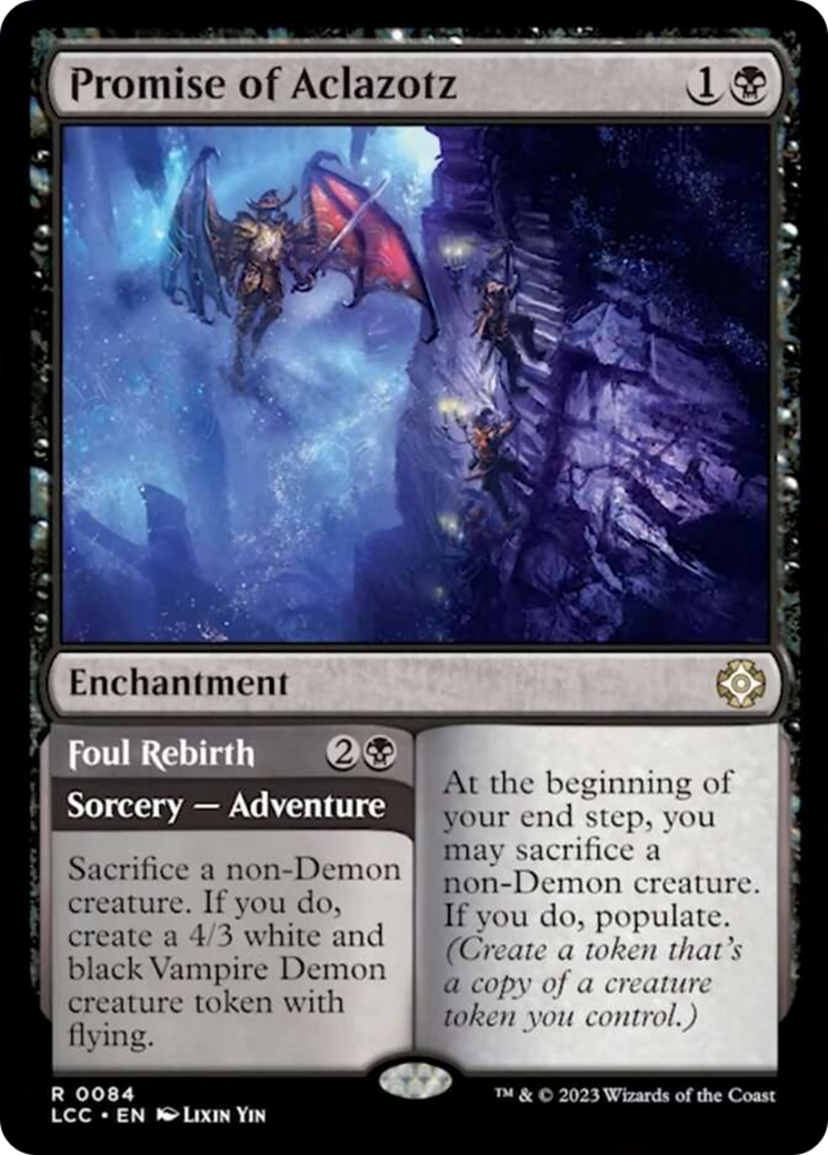Promise of Aclazotz // Foul Rebirth [The Lost Caverns of Ixalan Commander] | Eastridge Sports Cards & Games