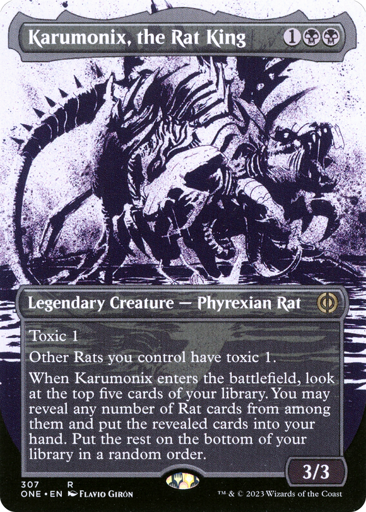 Karumonix, the Rat King (Borderless Ichor) [Phyrexia: All Will Be One] | Eastridge Sports Cards & Games