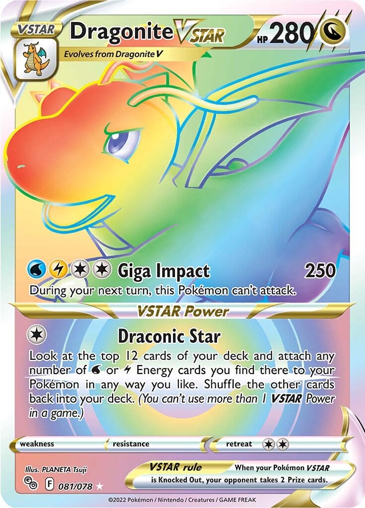 Dragonite VSTAR (081/078) [Pokémon GO] | Eastridge Sports Cards & Games