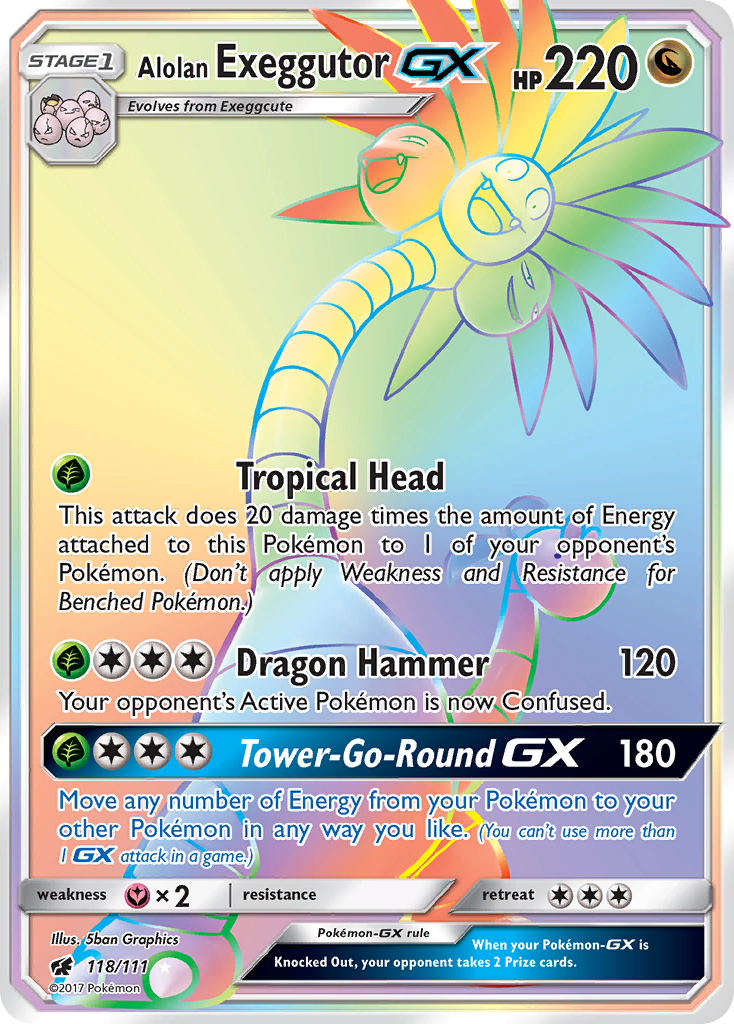 Alolan Exeggutor GX (118/111) [Sun & Moon: Crimson Invasion] | Eastridge Sports Cards & Games