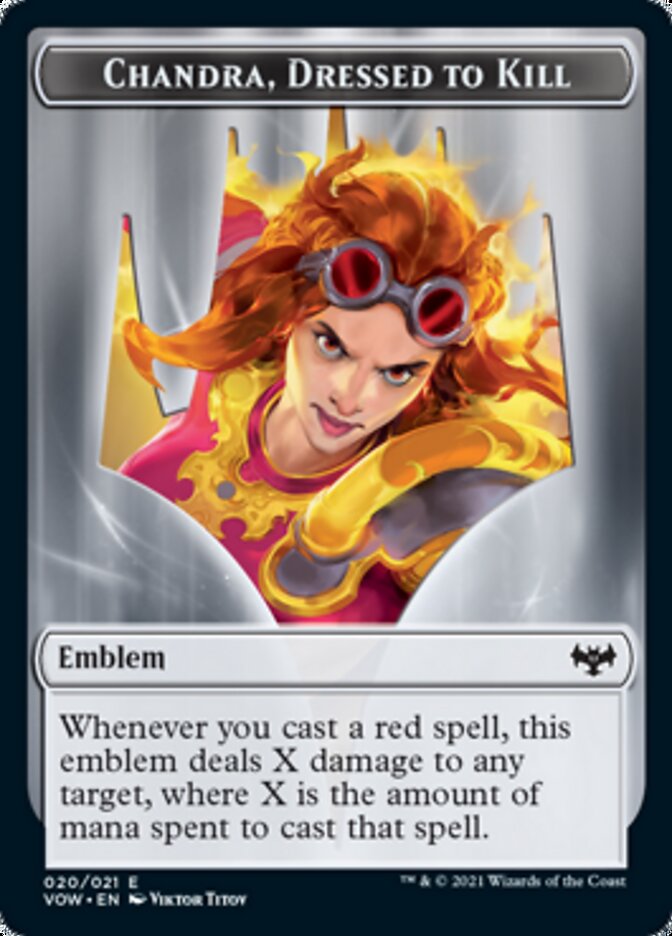 Chandra, Dressed to Kill Emblem [Innistrad: Crimson Vow Tokens] | Eastridge Sports Cards & Games