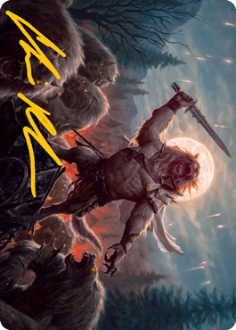 Tovolar, the Midnight Scourge 1 Art Card (Gold-Stamped Signature) [Innistrad: Midnight Hunt Art Series] | Eastridge Sports Cards & Games