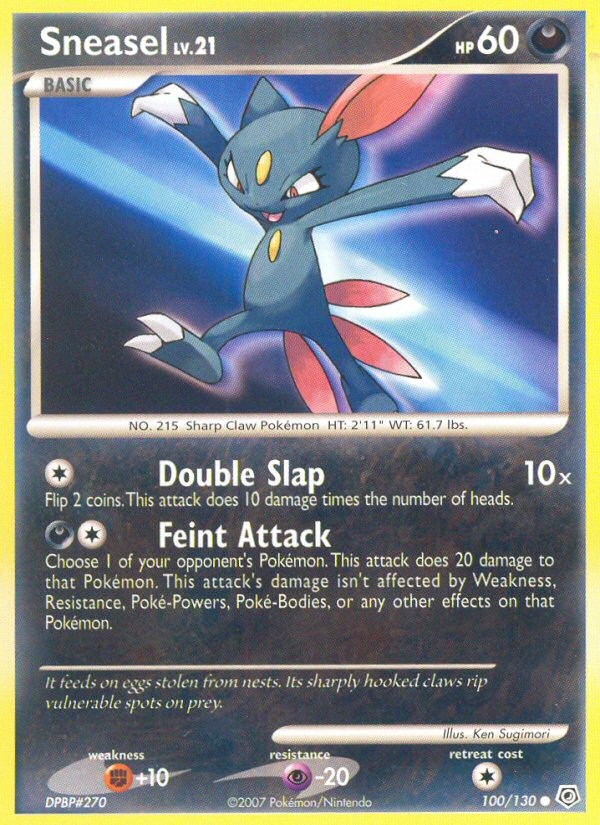 Sneasel (100/130) [Diamond & Pearl: Base Set] | Eastridge Sports Cards & Games