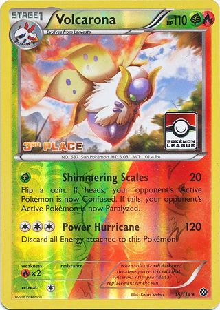 Volcarona (15/114) (League Promo 3rd Place) [XY: Steam Siege] | Eastridge Sports Cards & Games