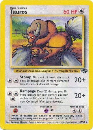 Tauros (47/64) [Jungle Unlimited] | Eastridge Sports Cards & Games