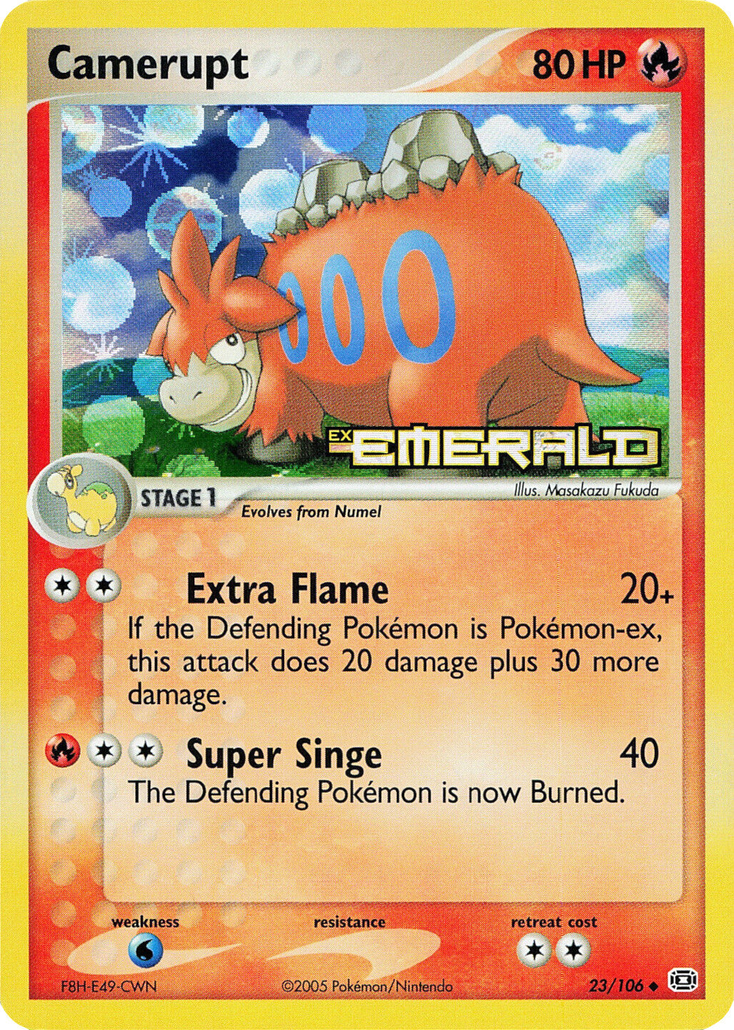 Camerupt (23/106) (Stamped) [EX: Emerald] | Eastridge Sports Cards & Games