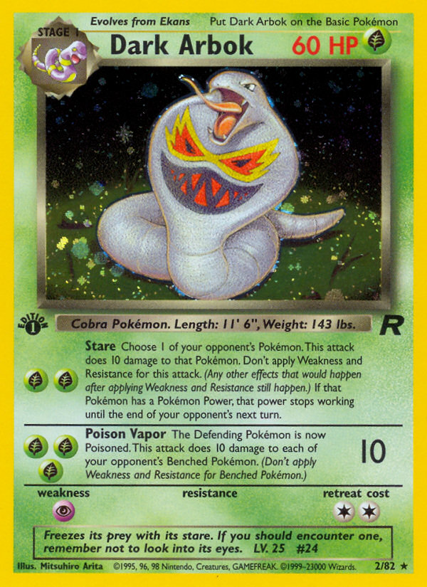 Dark Arbok (2/82) [Team Rocket 1st Edition] | Eastridge Sports Cards & Games