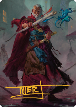 Elminster Art Card (64) (Gold-Stamped Signature) [Commander Legends: Battle for Baldur's Gate Art Series] | Eastridge Sports Cards & Games
