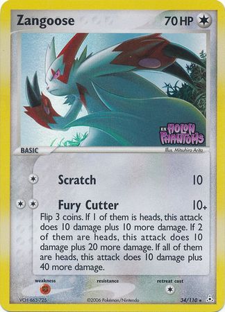 Zangoose (34/110) (Stamped) [EX: Holon Phantoms] | Eastridge Sports Cards & Games