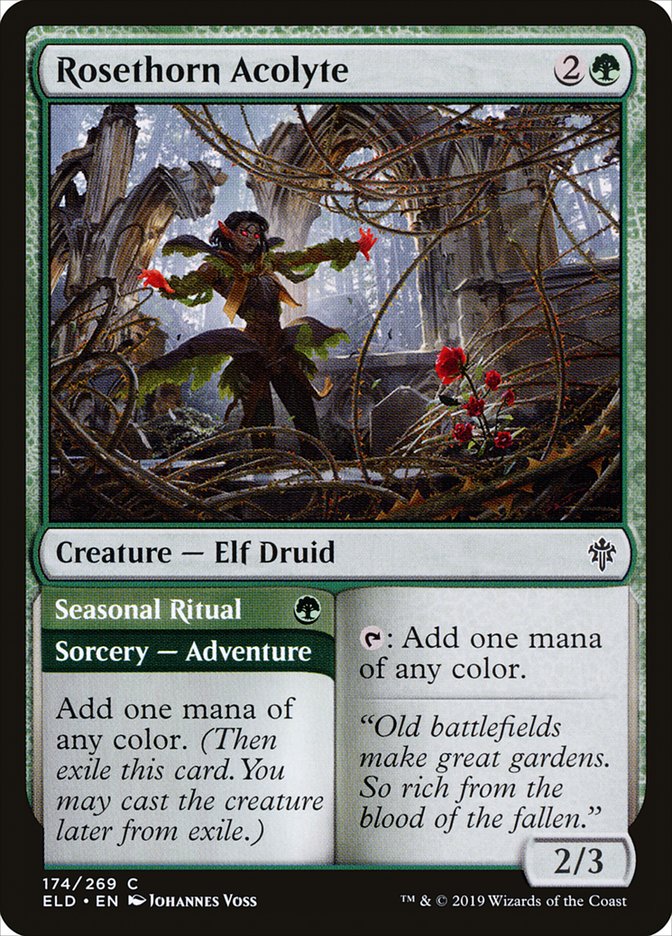 Rosethorn Acolyte // Seasonal Ritual [Throne of Eldraine] | Eastridge Sports Cards & Games