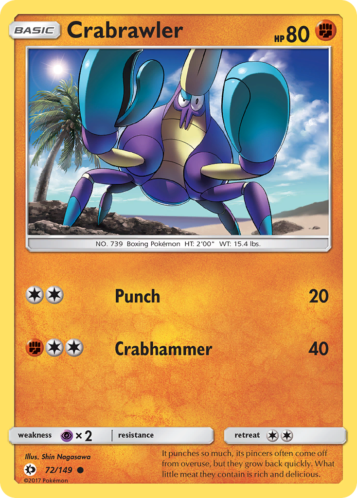 Crabrawler (72/149) [Sun & Moon: Base Set] | Eastridge Sports Cards & Games