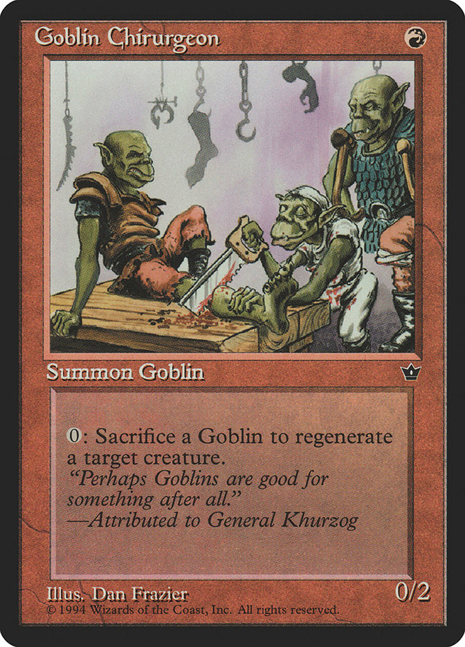 Goblin Chirurgeon (Dan Frazier) [Fallen Empires] | Eastridge Sports Cards & Games