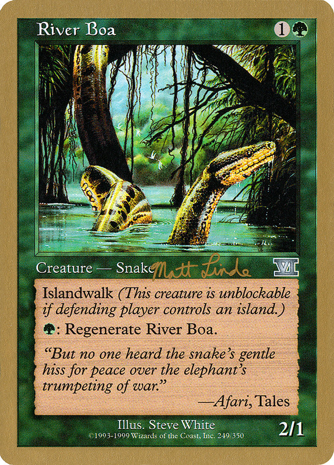 River Boa (Matt Linde) [World Championship Decks 1999] | Eastridge Sports Cards & Games