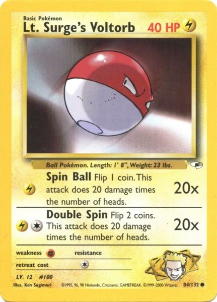 Lt. Surge's Voltorb (84/132) [Gym Heroes Unlimited] | Eastridge Sports Cards & Games