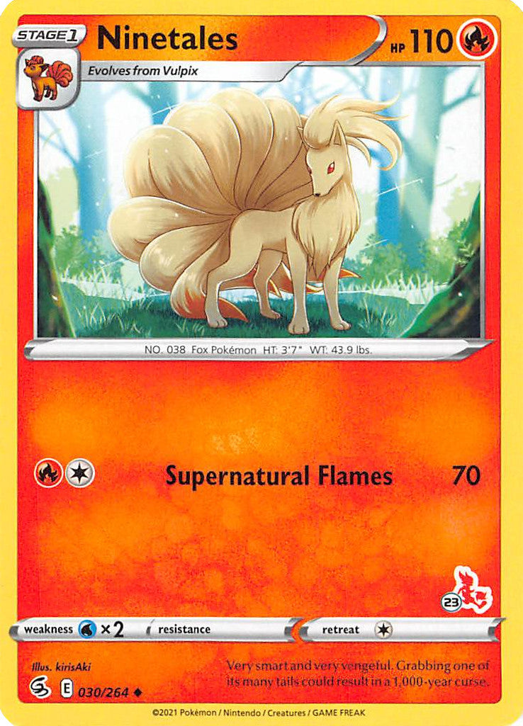 Ninetales (30/264) (Cinderace Stamp #23) [Battle Academy 2022] | Eastridge Sports Cards & Games