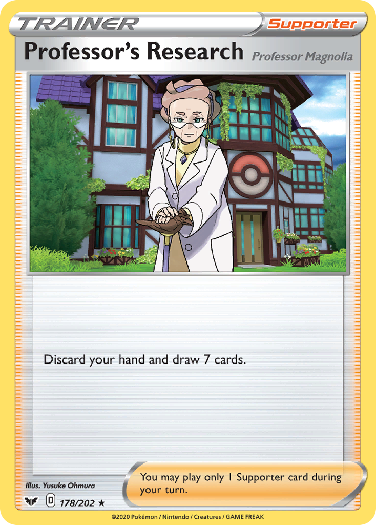 Professor's Research (178/202) (Professor Magnolia) [Sword & Shield: Base Set] | Eastridge Sports Cards & Games