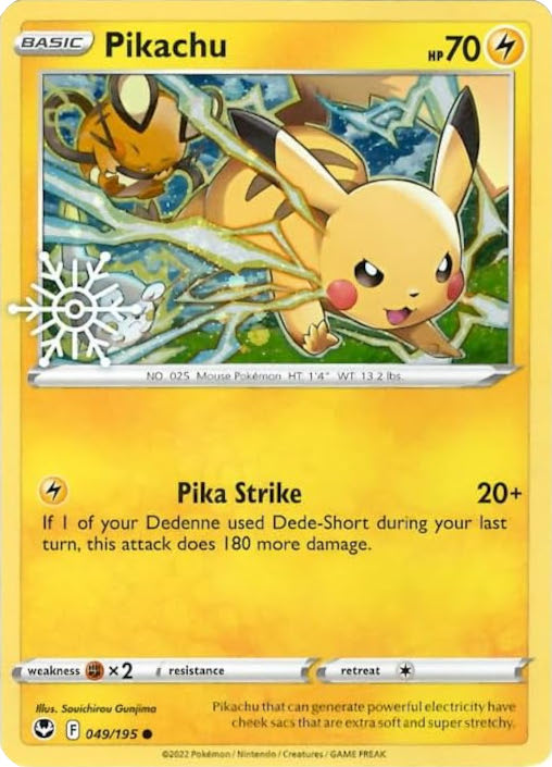 Pikachu (049/195) (Holiday Calendar) [Sword & Shield: Silver Tempest] | Eastridge Sports Cards & Games