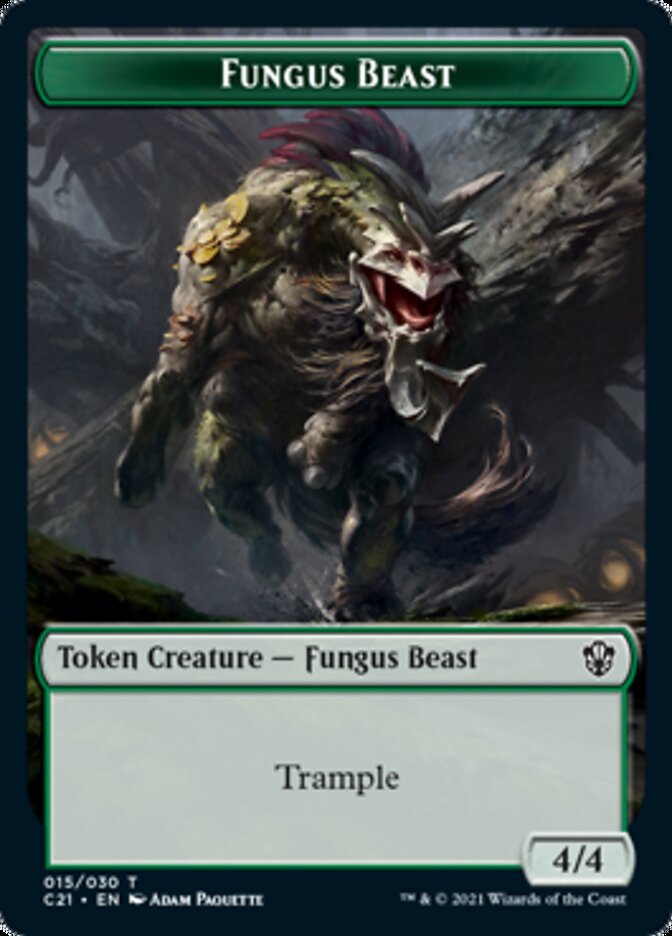 Demon // Fungus Beast Token [Commander 2021 Tokens] | Eastridge Sports Cards & Games