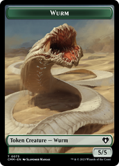Wurm // Spider Double-Sided Token [Commander Masters Tokens] | Eastridge Sports Cards & Games