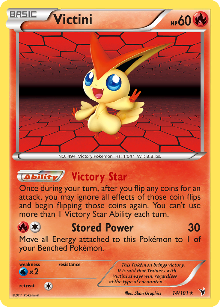 Victini (14/101) [Black & White: Noble Victories] | Eastridge Sports Cards & Games