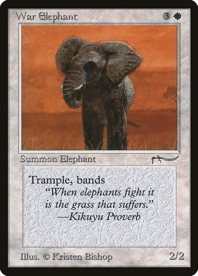 War Elephant (Dark Mana Cost) [Arabian Nights] | Eastridge Sports Cards & Games