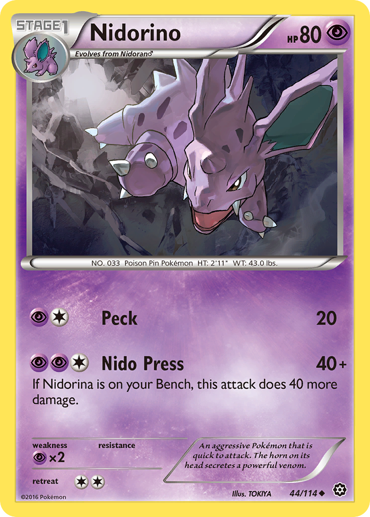 Nidorino (44/114) [XY: Steam Siege] | Eastridge Sports Cards & Games