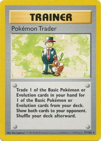Pokemon Trader (77/102) [Base Set Shadowless Unlimited] | Eastridge Sports Cards & Games