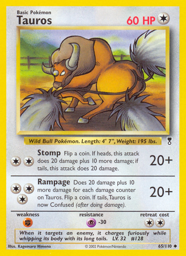 Tauros (65/110) [Legendary Collection] | Eastridge Sports Cards & Games