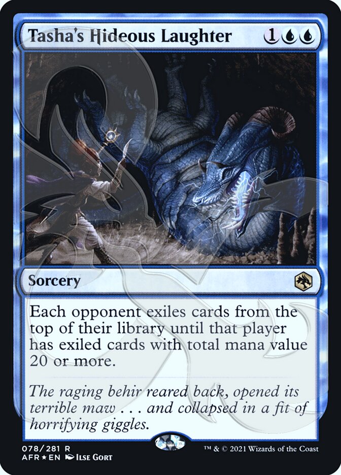 Tasha's Hideous Laughter (Ampersand Promo) [Dungeons & Dragons: Adventures in the Forgotten Realms Promos] | Eastridge Sports Cards & Games