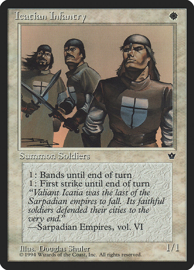 Icatian Infantry (Douglas Shuler) [Fallen Empires] | Eastridge Sports Cards & Games