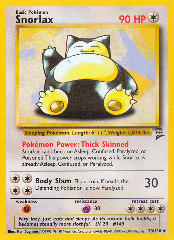 Snorlax (30/130) [Base Set 2] | Eastridge Sports Cards & Games