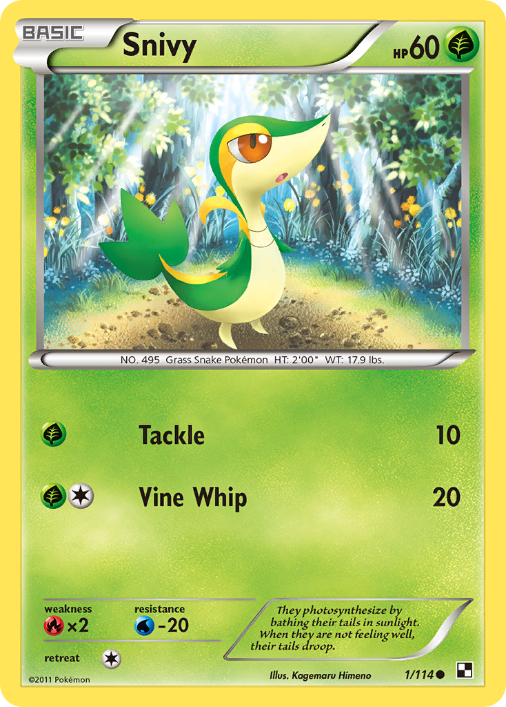 Snivy (1/114) (Cosmos Holo) [Black & White: Base Set] | Eastridge Sports Cards & Games