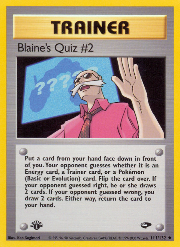 Blaine's Quiz #2 (111/132) [Gym Challenge 1st Edition] | Eastridge Sports Cards & Games