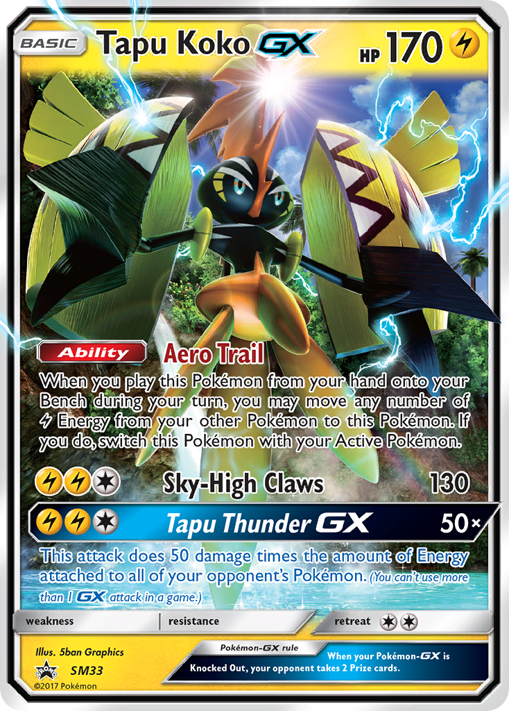 Tapu Koko GX (SM33) [Sun & Moon: Black Star Promos] | Eastridge Sports Cards & Games