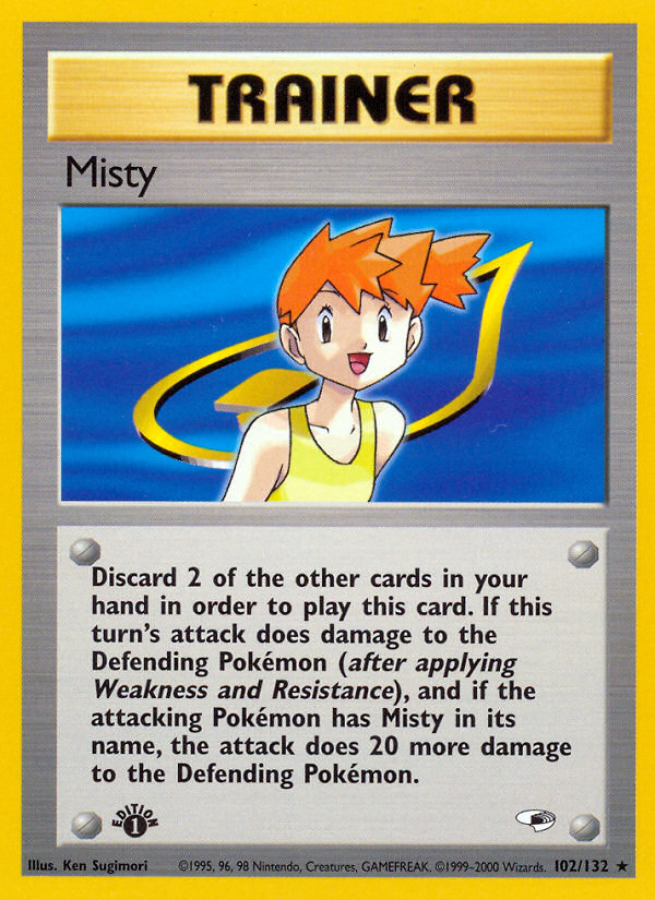 Misty (102/132) [Gym Heroes 1st Edition] | Eastridge Sports Cards & Games