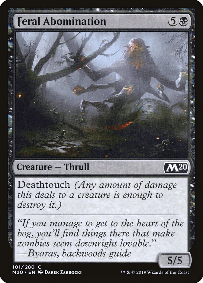 Feral Abomination [Core Set 2020] | Eastridge Sports Cards & Games