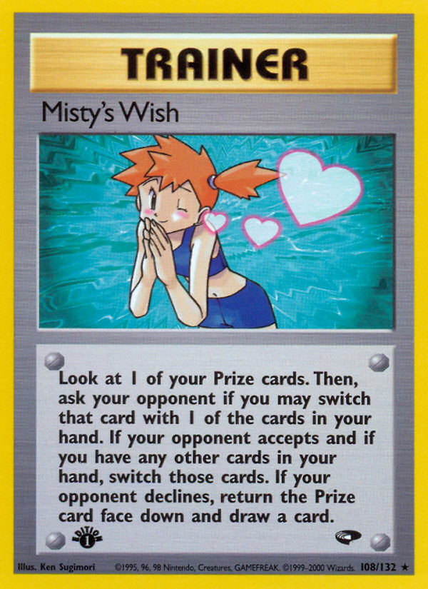 Misty's Wish (108/132) [Gym Challenge 1st Edition] | Eastridge Sports Cards & Games