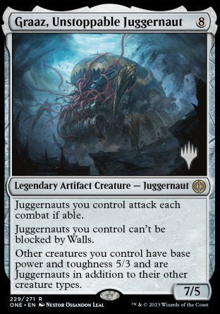 Graaz, Unstoppable Juggernaut (Promo Pack) [Phyrexia: All Will Be One Promos] | Eastridge Sports Cards & Games