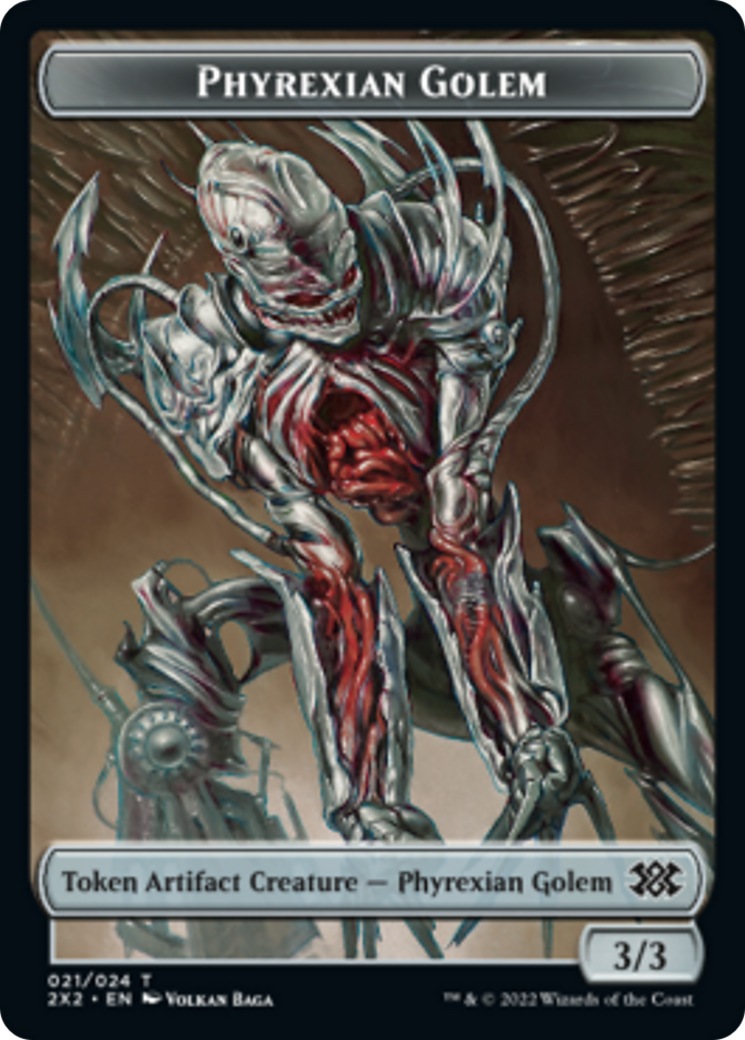 Egg // Phyrexian Golem Double-sided Token [Double Masters 2022 Tokens] | Eastridge Sports Cards & Games